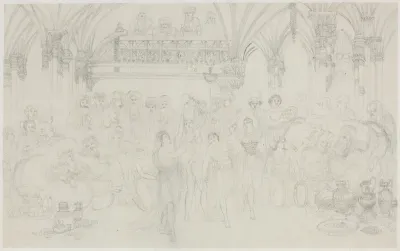 Interior: Dancing Girls Entertaining Chieftains