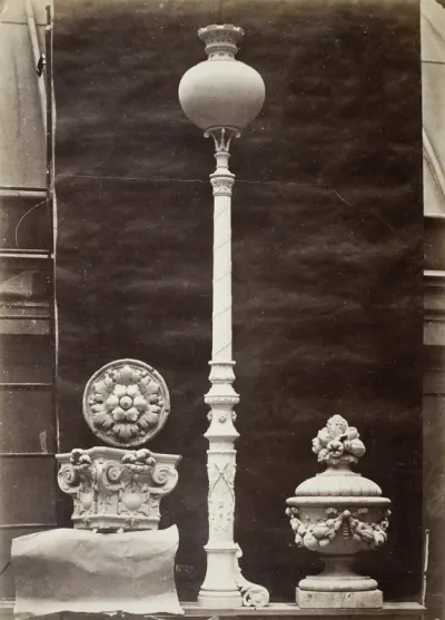 Interior Details and Candelabra, Théâtre du Vaudeville, Paris