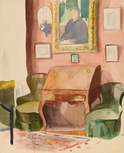 Interior from Annie and Berta Edelfelt's Home in Helsinki