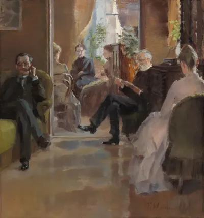 Interior from Rudolfina Wasastjerna's home in Helsinki, Pohjoisranta 6
