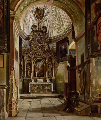 Interior of a Chapel at the Parish Church in Krosno