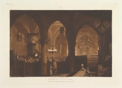 Interior of a Church, part XIV, plate 70 from "Liber Studiorum"
