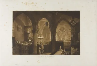 Interior of a Church, plate 70 from Liber Studiorum