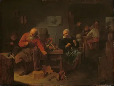 Interior of a Cobbler’s Shop