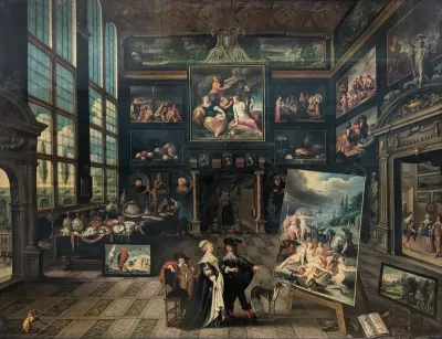 Interior of a Collector's Gallery of Paintings and Objets d'Art