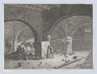 Interior of a Farm with Lovers