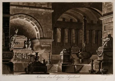 Interior of a mausoleum