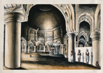 Interior of a palace converted into a Judge's court