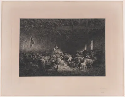 Interior of a Sheepfold