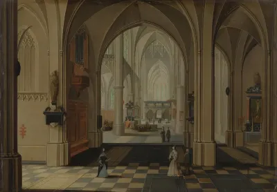 Interior of an Imaginary Gothic Church, Looking East
