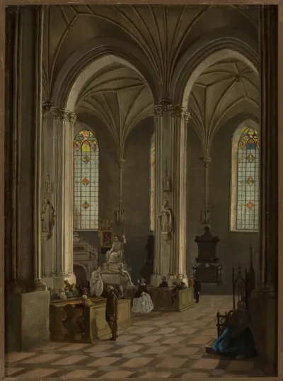 Interior of St. John's Cathedral in Warsaw.