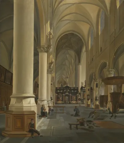 Interior of St. Paul's Church in Antwerp