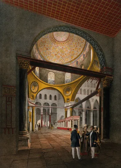 Interior of the Al-Aksa mosque, Jerusalem