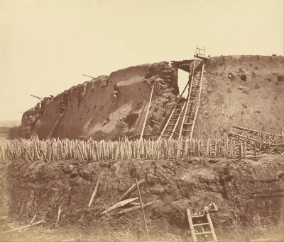 Interior of the Angle of North Fort Immediately After the Capture