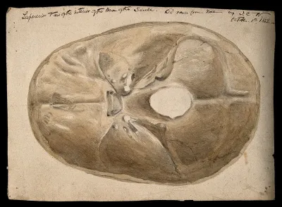 Interior of the base of the human skull