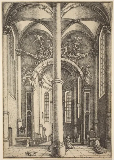 Interior of the Church of Saint Katherine with Parable of the Pharisee and the Publican