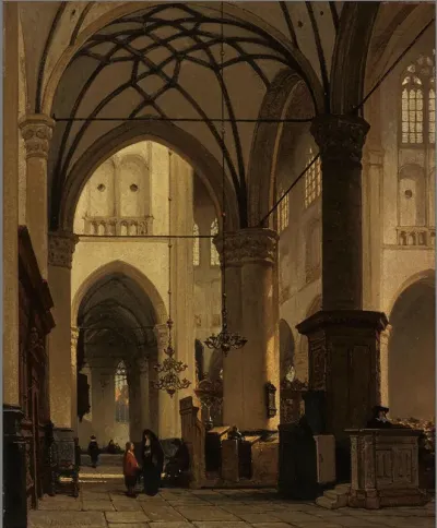 Interior of the Church of St Lawrence in Alkmaar