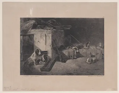 Interior of the Kennel, from "Hunting Scenes"