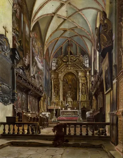 Interior of the Parish Church in Krosno