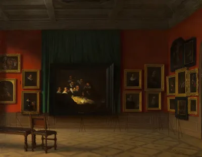 Interior of the Rembrandt Room in the Mauritshuis in 1884