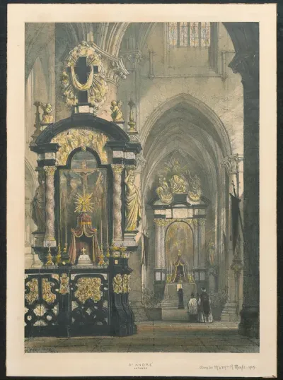 Interior of the Saint Andrew Church in Antwerpen