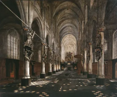 Interior of the Saint Walburga church of Antwerp