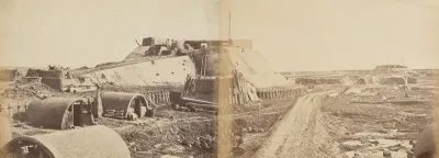 Interior of the Second North Fort After Its Surrender on August 21, 1860, Wherein 2000 Prisoners Were Taken