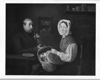 interior: sitting couple in the citchen
