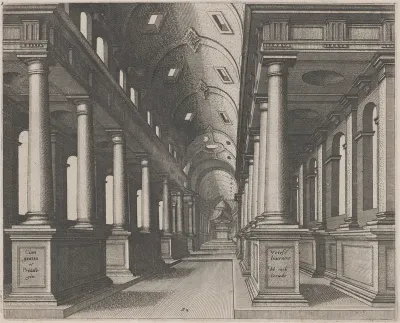 Interior View of a Church with a Barrel Vault