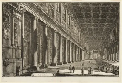 Interior view of the Basilica of S. Maria Maggiore, from Views of Rome