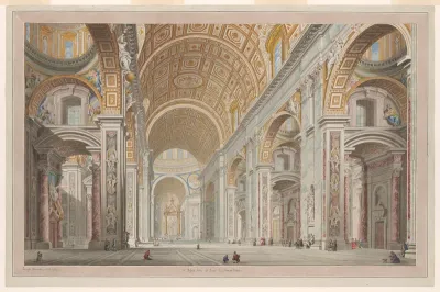 Interior View of the Church of St. Peter's in the Vatican