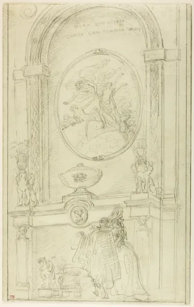 Interior with a Couple Before a Chimney-Piece
