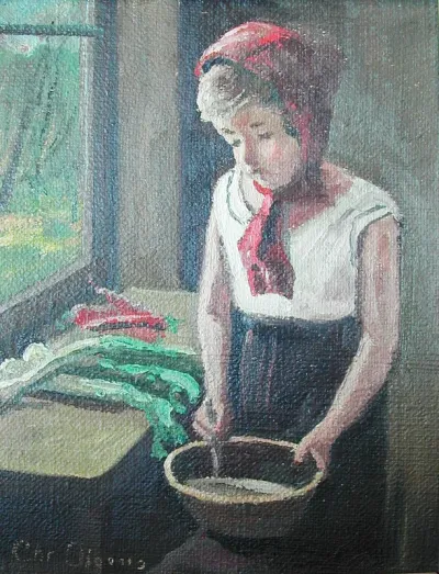 Interior with a small girl.
