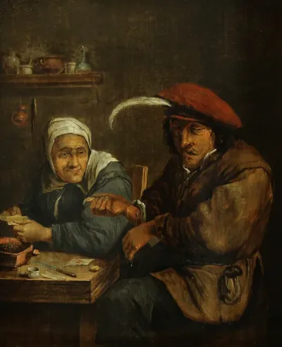 Interior with an old Woman and a Man Blood-letting (Allegory of the Sense of Touch)