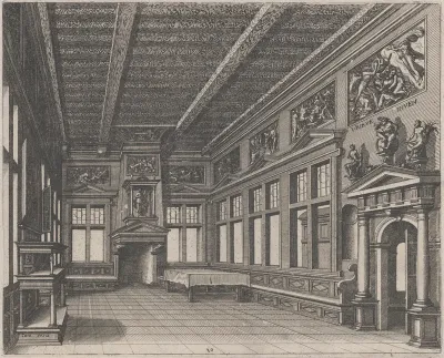 Interior with Buffet, Chimney, and Religious Paintings