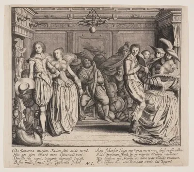 Interior with Musicians and Dancing Couples