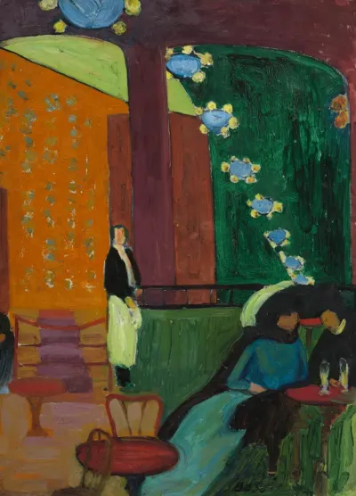 Interior with three Figures in the Café
