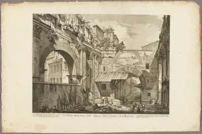 Internal view of the Atrium of the Portico of Octavia, from Views of Rome