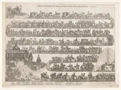 Intocht in Rome van koningin Christina van Zweden