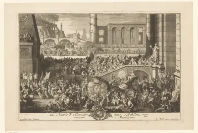 Intocht van Alexander de Grote in Babylon