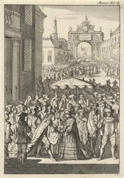 Intocht van de koningin te Madrid