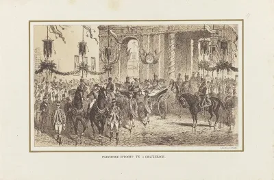 Intocht van het bruidspaar in Den Haag, 1878