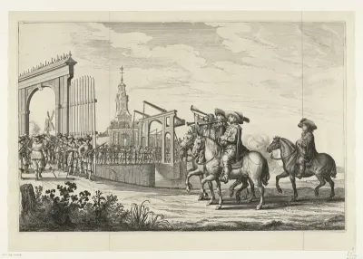 Intocht van Maria de Médicis te Amsterdam (plaat 1), 1638