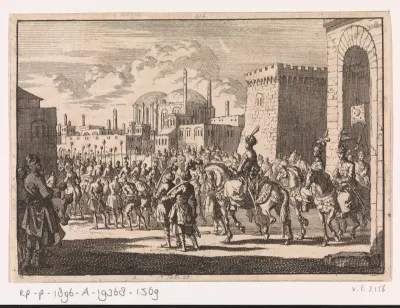Intocht van sultan Mustafa II te Constantinopel, 1695