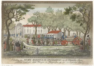 Intocht van Wilhelmina van Pruisen en haar kinderen in Den Haag, 1787