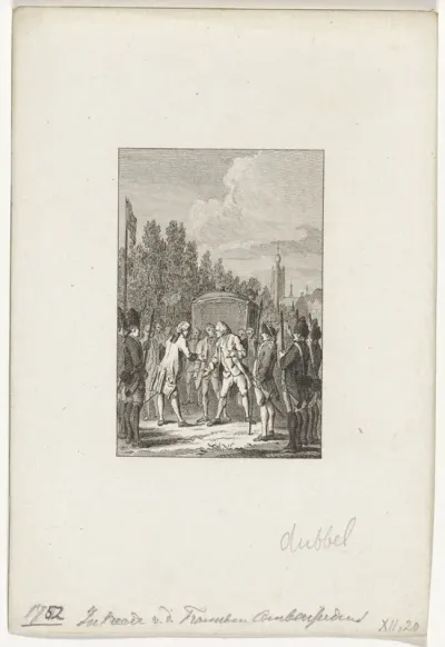 Intrede van de Franse ambassadeur de markies de Bonnac te Delft, 1753
