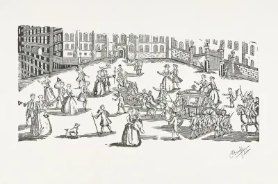 Intrede van prins Willem V en Wilhelmina van Pruisen te Den Haag, 1767
