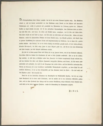 Introduction Page, from the series Poems in the Dialect of the Upper Rhine Region (Zehn Blätter Zu Hebels Alemannischen Gedichten)