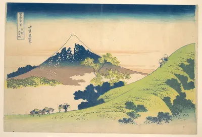 Inume Pass in Kai Province, from the series 'Thirty six Views of Mount Fuji'