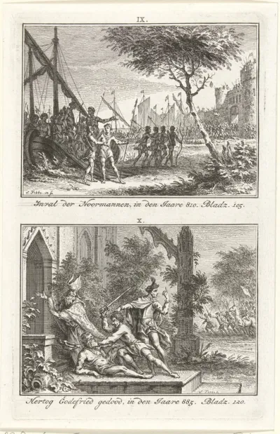 Inval van de Noormannen, 810, en moord op Godfried de Noorman, 885